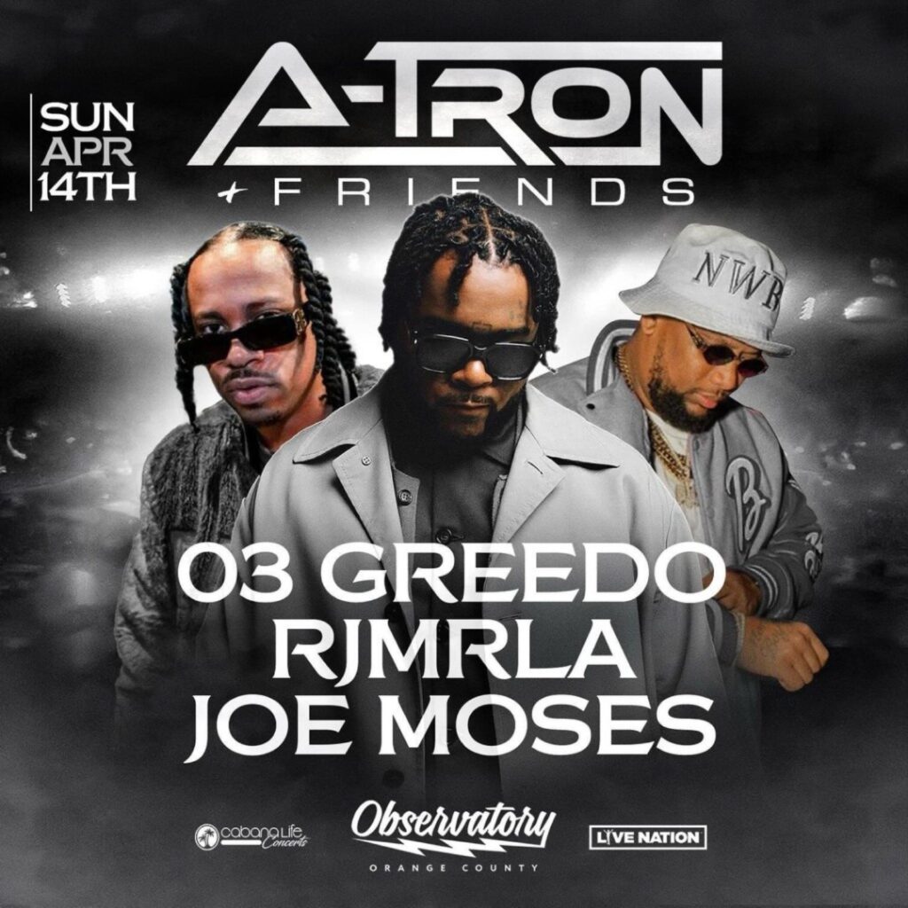 DJ A-Tron & Friends event flyer at The Observatory Orange County on April 14, 2024.
